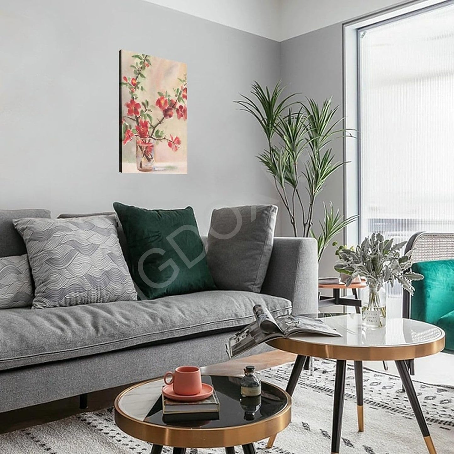 Flower Painting Poster Canvas Wall Art for Living Room Bedroom Decor H318