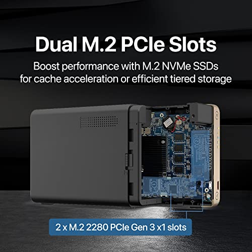 4 Bay Desktop NAS with Intel Celeron Quad-core Processor and Dual 2.5GbE F683073