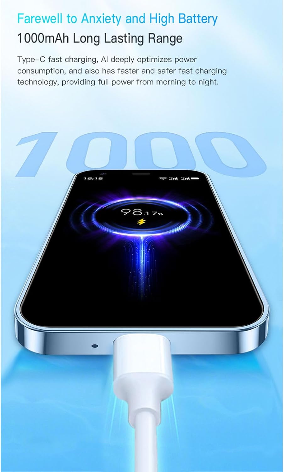 Mini 3G Smartphone with HD Camera, Dual SIM, 2GB 16GB, Blue D424