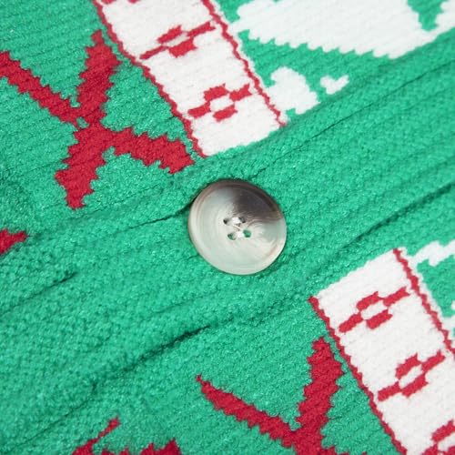 Funny Christmas Cardigan for Women Open Front Knit Coat U698
