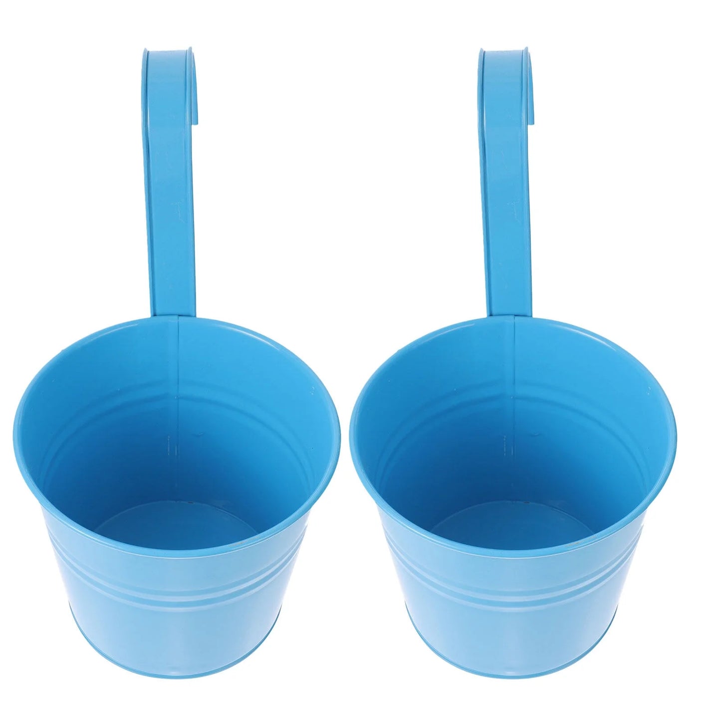 Vintage Hanging Flower Pots Plant Bucket Tinplate Planters G369834