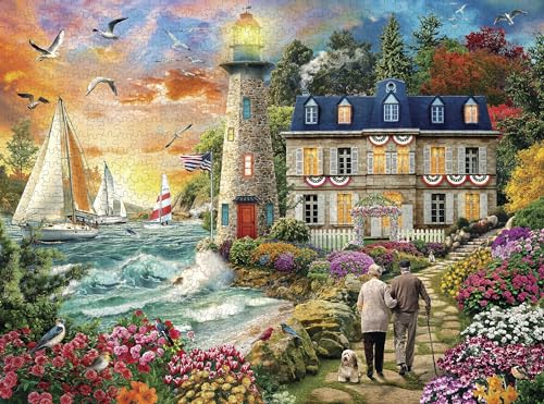 1000 Piece Jigsaw Puzzle for Adults - Marine Artwork Pirate Ship Octopus C337