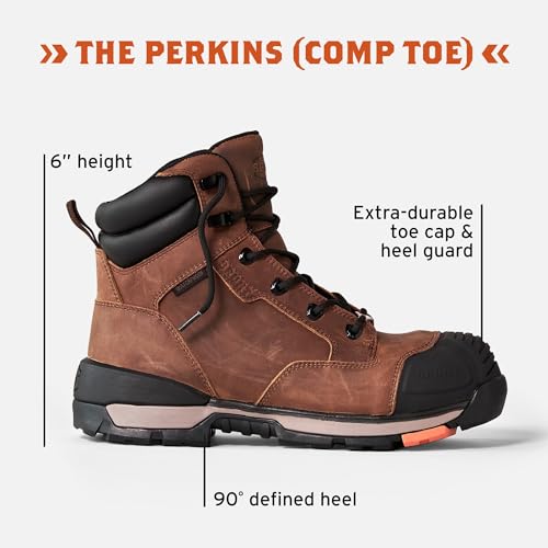 6" Waterproof Wedge Work Boot, Slip & Oil Resistant F636