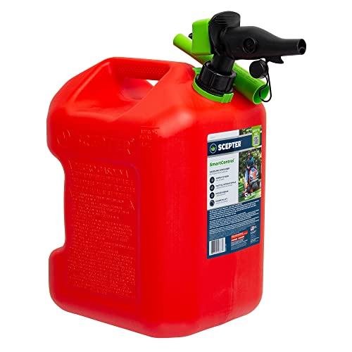 5 Gal Dual Handle Gasoline Can with Controllable Flow Nozzle S8825