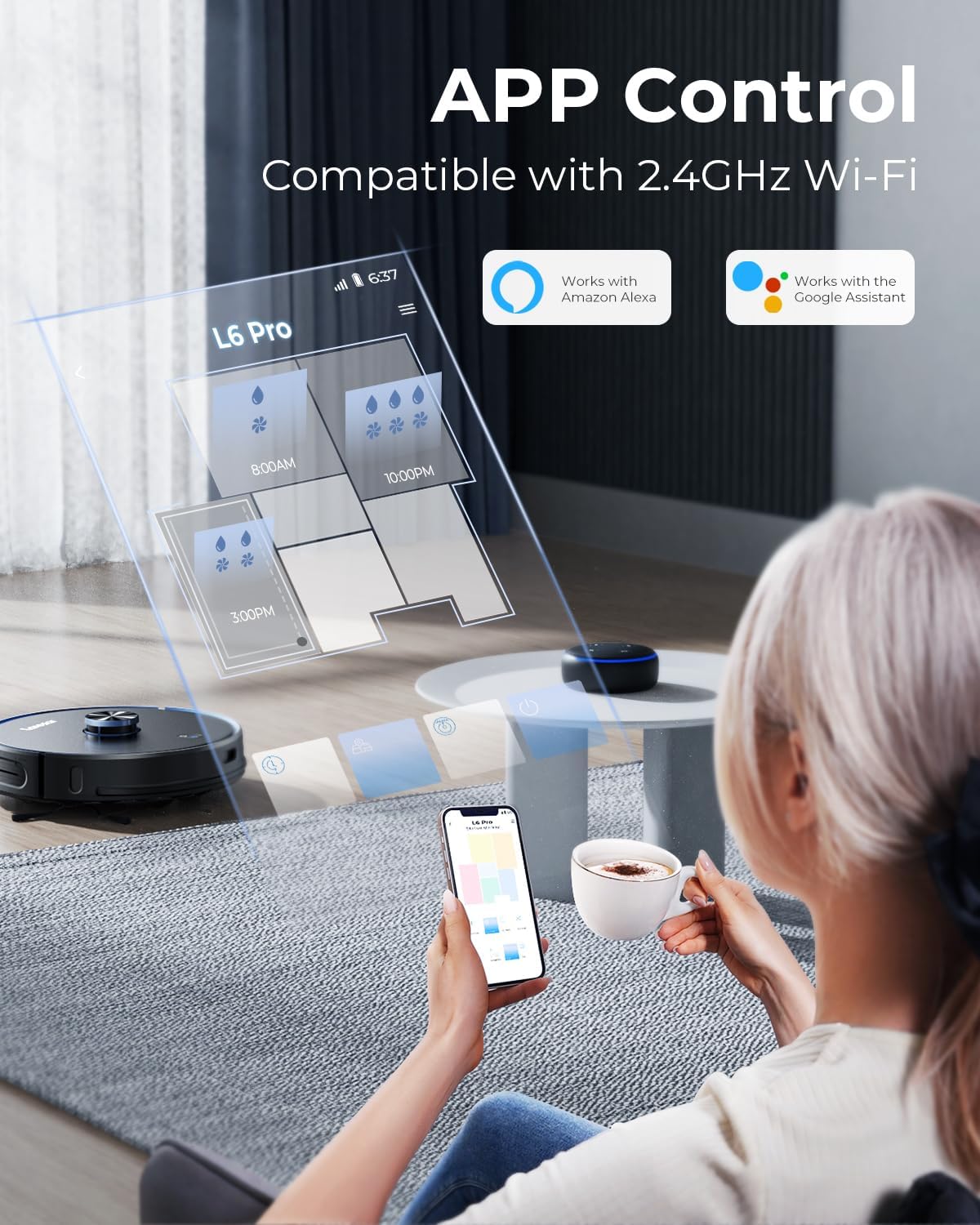 Robot Vacuum and Mop Combo, 3 in 1 with Self Emptying Station, Lidar Navigation, App Control U569437