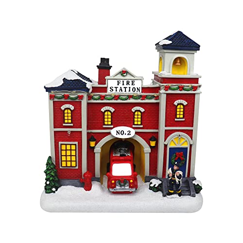 Lighted Musical Snow Village with Animated Kids Sledding A910926
