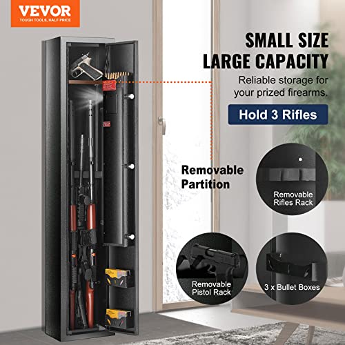 6-8 Rifles Gun Safe with Fingerprint and Digital Keypad Lock S64165