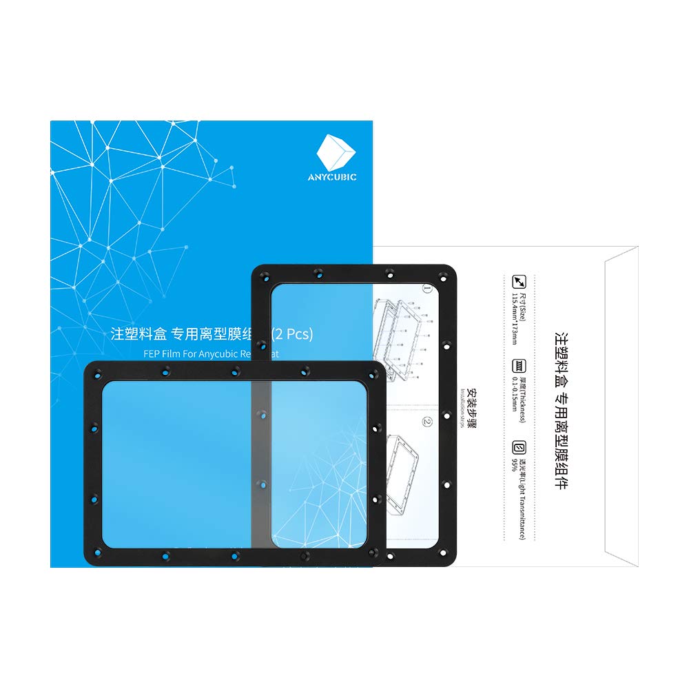 FEP Film for Resin Printers Below 6.23 Inches, 2PCS V227086
