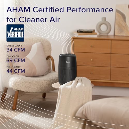 Air Purifier for Bedroom Home, 3-in-1 Filter Cleaner with Fragrance Sponge for Better Sleep, Portable S3072