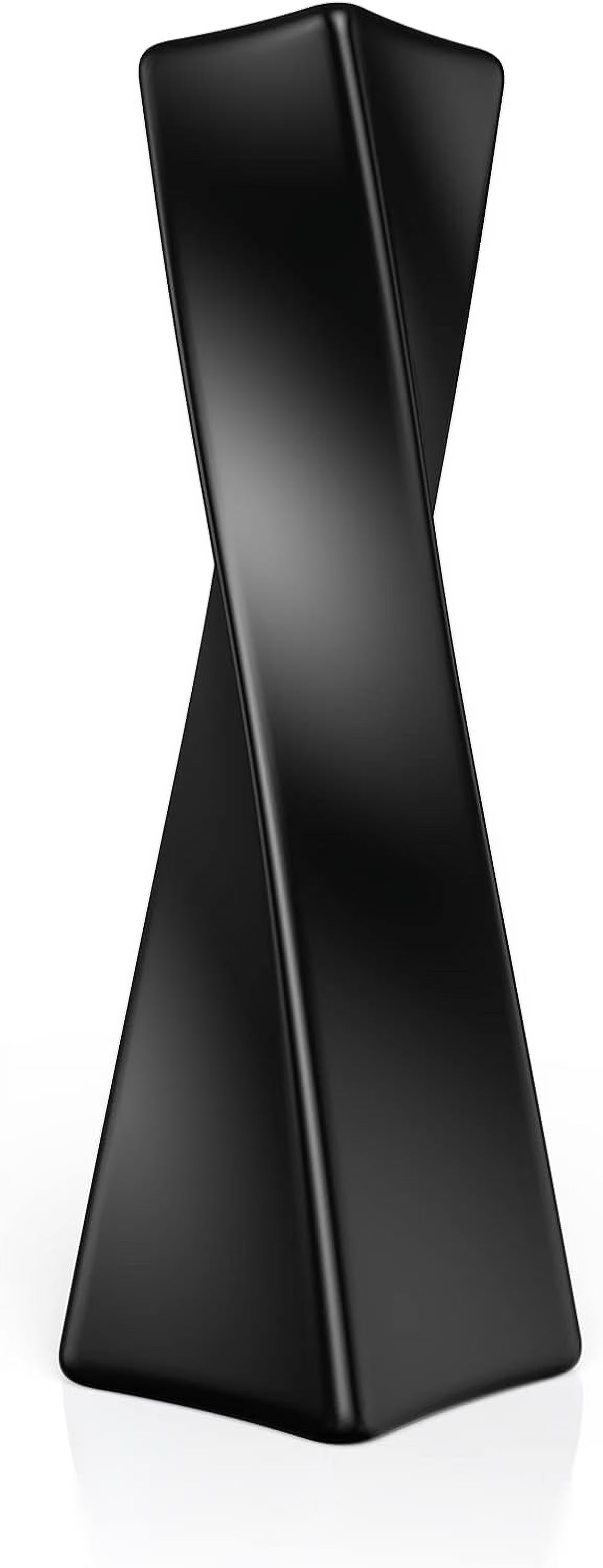 Ceramic Geometric Modern Farmhouse Vase, Black