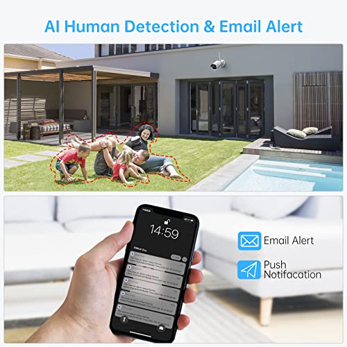 Wireless Security Camera System 1080P 8 Channel Home Surveillance DVR Kit with 4 Cameras 1TB HDD Night Vision Motion Detection K47480