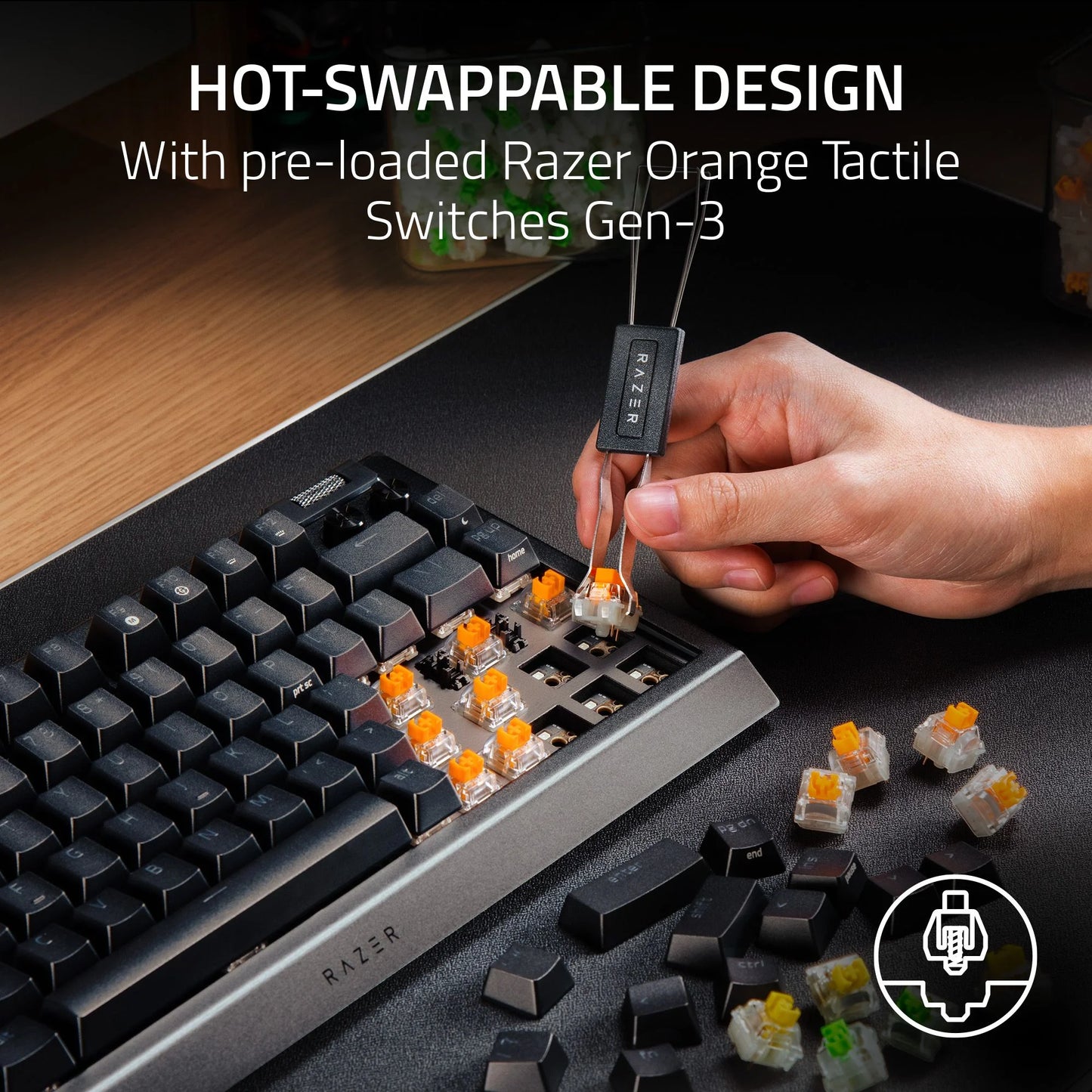 75% Hot-Swappable Mechanical Gaming Keyboard, RGB Z27215
