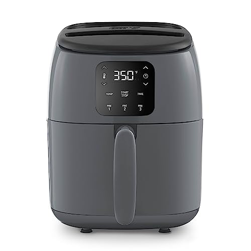 Electric Air Fryer Oven, 2.6 Qt., Grey, Compact Digital, 1000-Watt O882