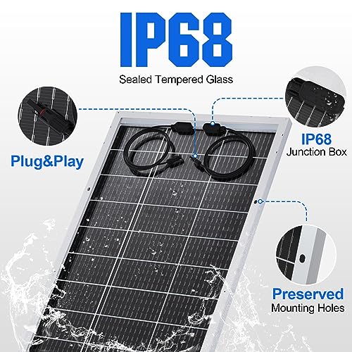 Bifacial 100 Watt 12 Volt Monocrystalline Solar Panel for Off-Grid Applications H1088