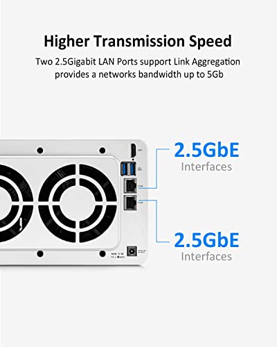 4-Bay NAS Network Storage Server with Quad-core CPU and 2.5GbE Ports C768468