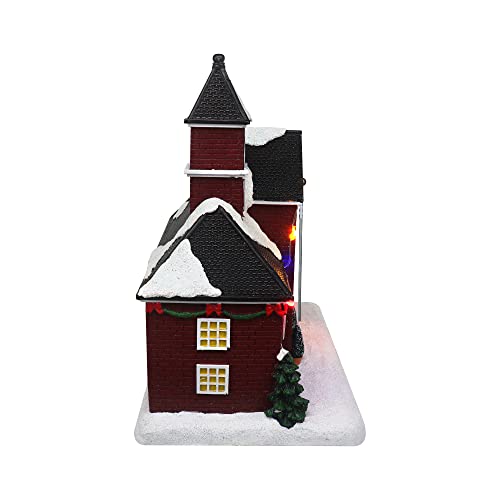 Lighted Musical Snow Village with Animated Kids Sledding A910926
