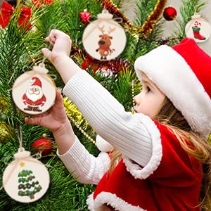 50pcs DIY Wooden Christmas Ornaments for Crafts, 4" Blank Wood Slices to Paint, Hanging Tree Decorations X7524