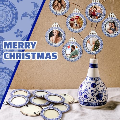 24 Pcs Christmas Photo Ornament Frames for Baby First Christmas Tree Keepsake F1934