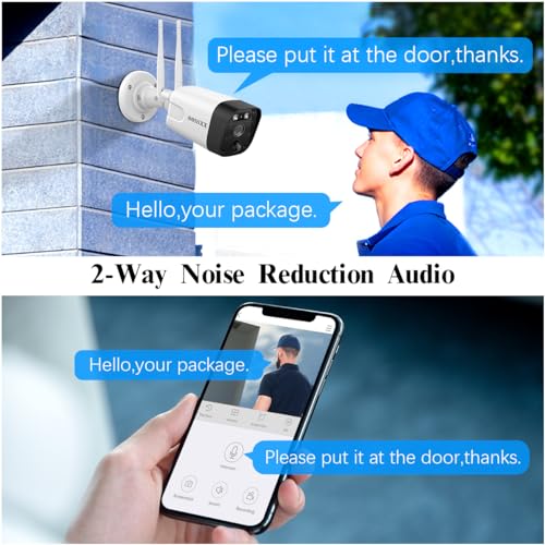 Outdoor Wireless Security Camera System with Two-Way Audio and PIR Detection X6025