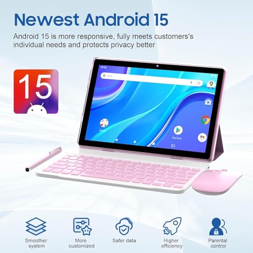 10 Inch Android Tablet with Keyboard Case Mouse Stylus S54567