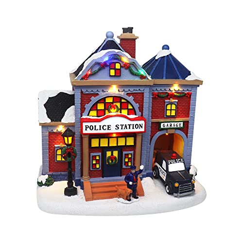 Lighted Musical Snow Village with Animated Kids Sledding A910926
