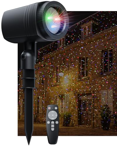 Christmas Laser Lights Outdoor, RGB Light Projector with Remote and Timer B893