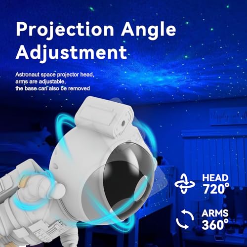 Astronaut Star Projector Night Light with Remote and Timer H43959