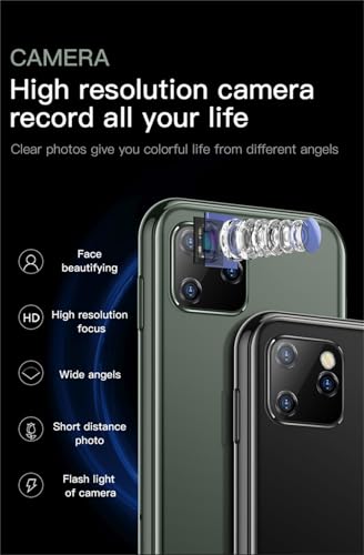 Mini Phone 2.5 Inch Unlocked 3G Smartphone for Kids, 2GB 16GB, Black E216341