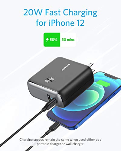10,000 mAh 20W USB-C 2-in-1 Portable Charger and Wall Charger G885