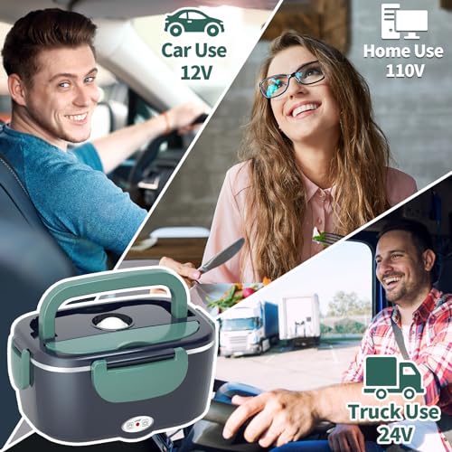 Portable Electric Heated Lunch Box 1.5L with Leak-Proof Lid for Car, Truck, Office Z254562