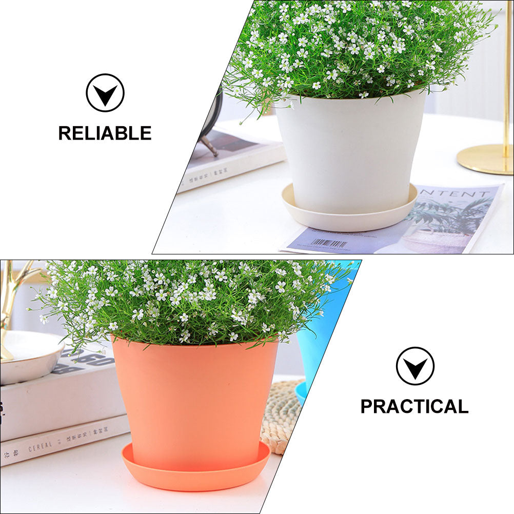 Plastic Flower Pot with Tray for Bonsai and Plants Q3110