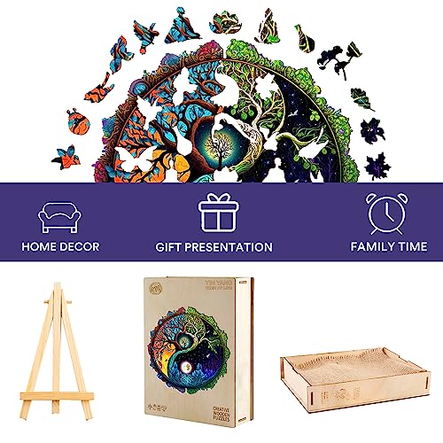 Wooden Jigsaw Puzzle for Adults, Tree of Life Design, 200 Pieces S780929