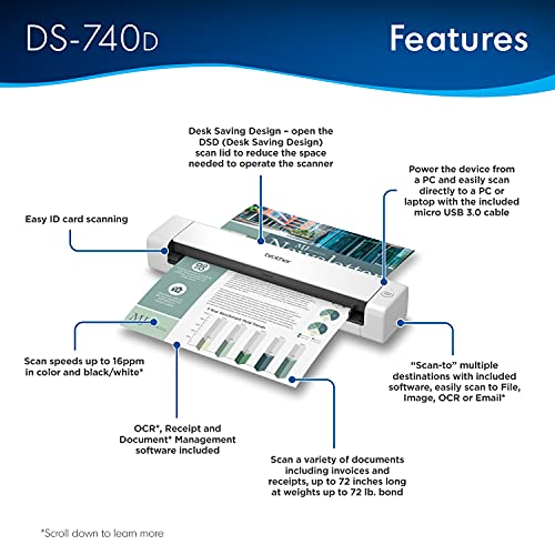 Compact Duplex Mobile Document Scanner O5808