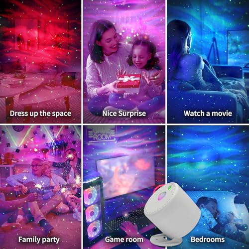 Laser Christmas Projector Lights Outdoor, Red and Green Stars, IP65 Waterproof H73494