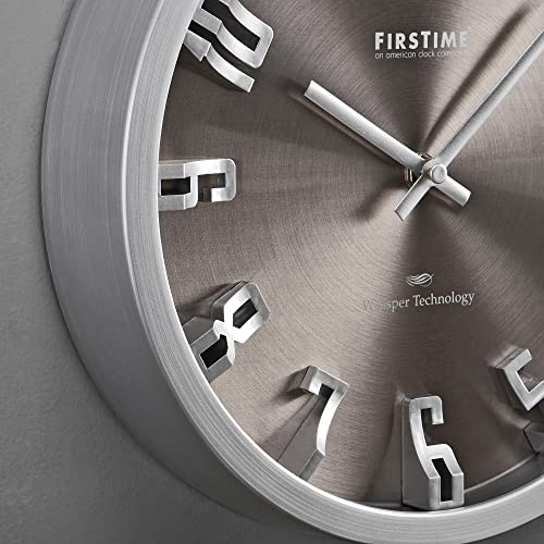 Steel Wall Clock, Silver, 10 x 2 x 10 X122