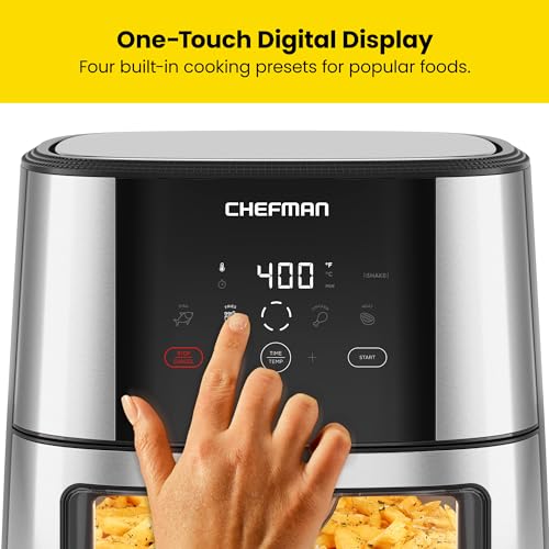 XL 8-Qt Touch Digital Air Fryer, Nonstick Dishwasher-Safe, Stainless Steel P242