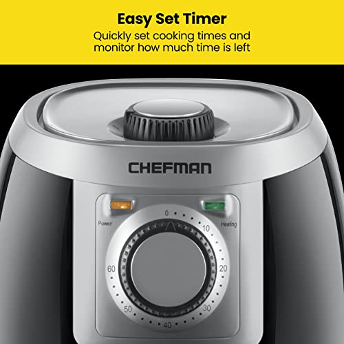2 Qt Mini Air Fryer with Digital Timer and Nonstick Basket D4952