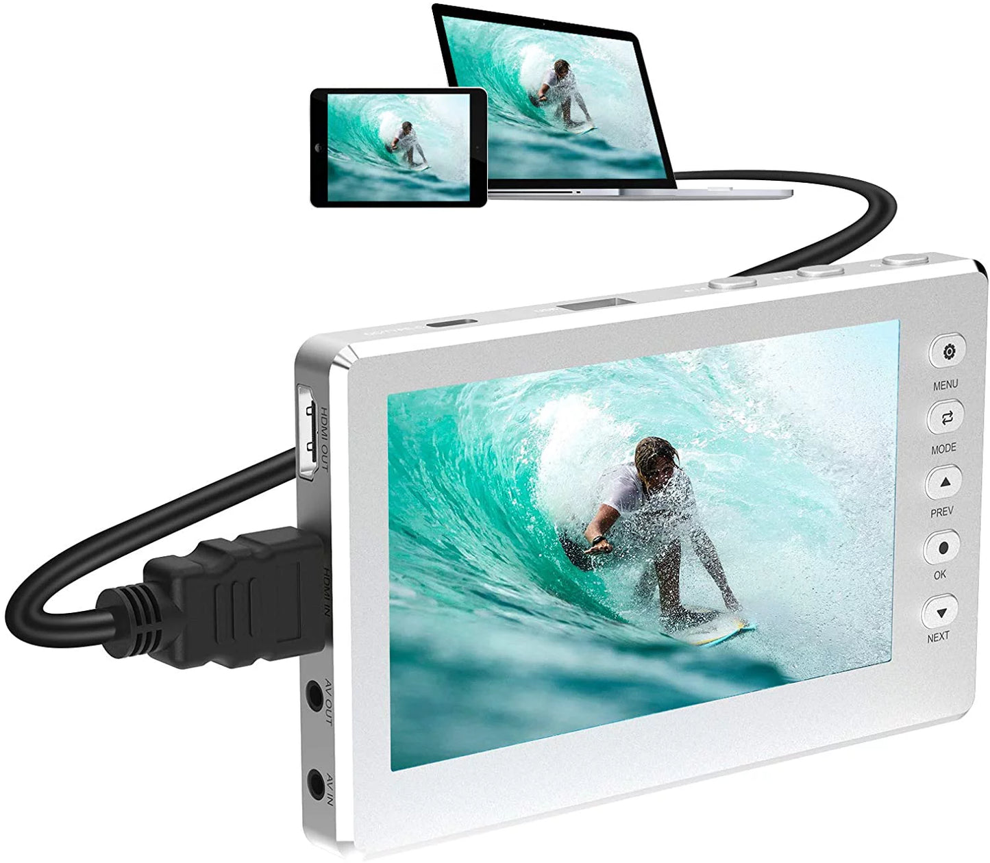 VHS to Digital Converter with 5" OLED Screen, AV and HDMI Support V690085