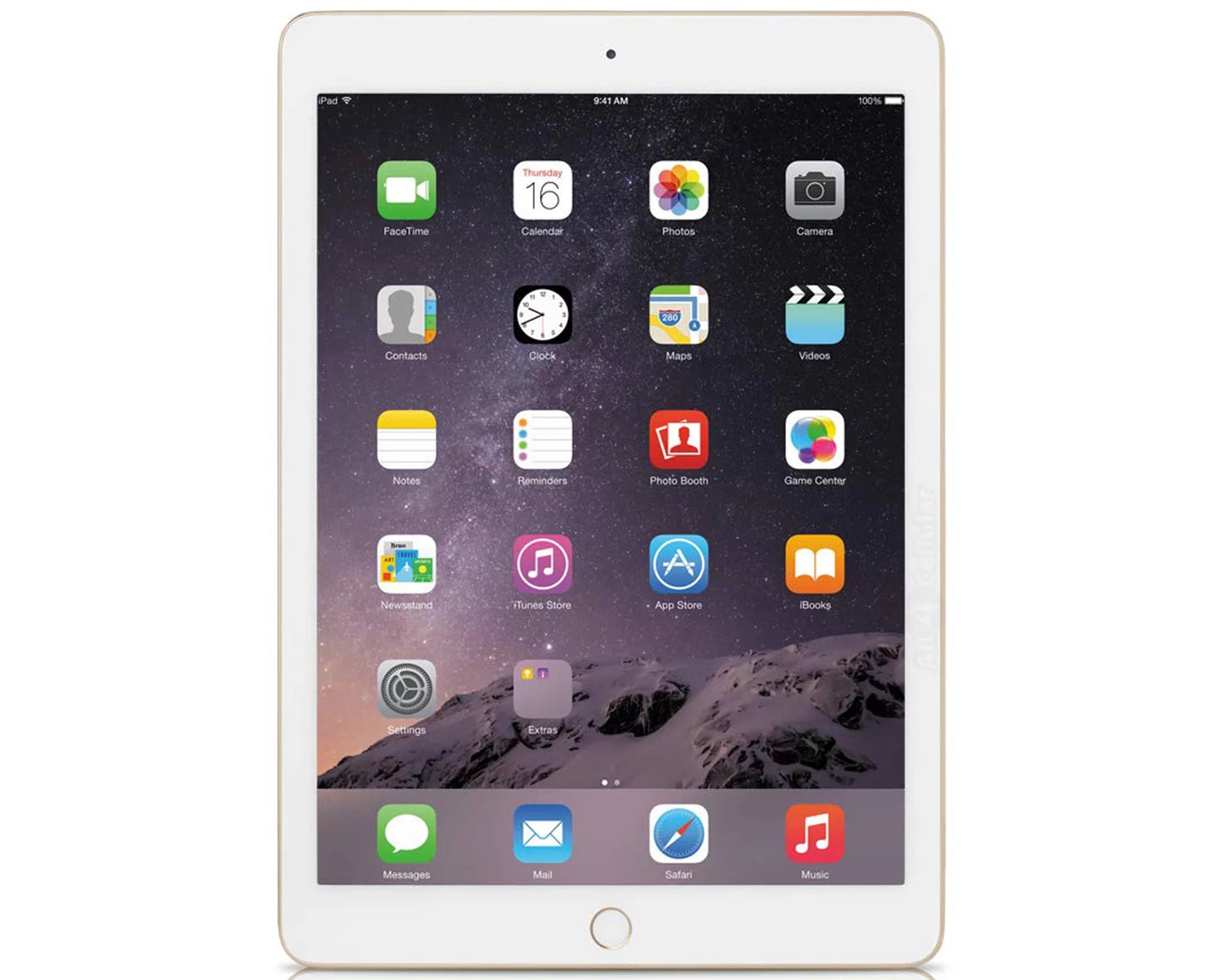 Open Box iPad Air 2 9.7-inch 128GB Wi-Fi Only with Bluetooth Earbuds, Case, Charger J780