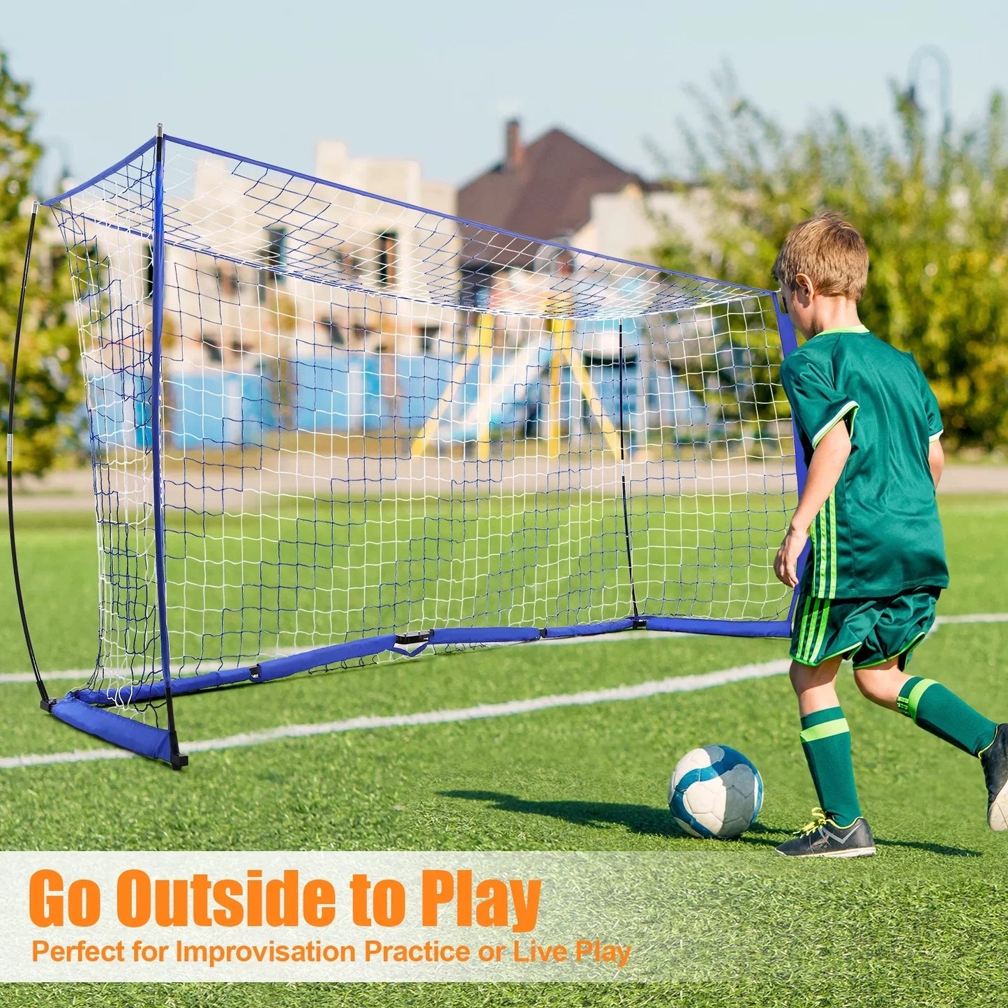 Portable Soccer Goal 12 ft x 6 ft for Backyard Training S15988