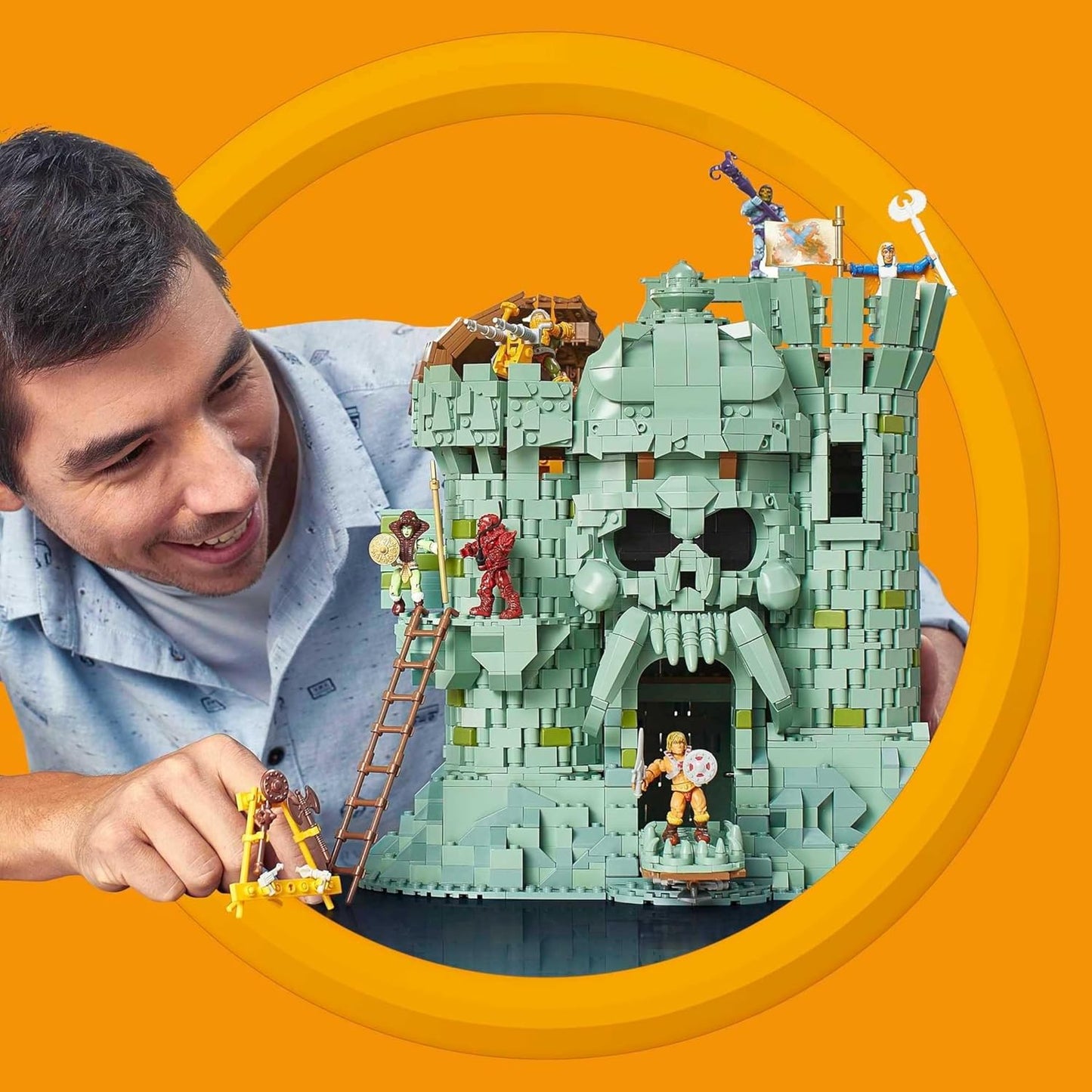 Castle Grayskull Building Set with 3508 Pieces, 6 Poseable Figures, 13+ Inches Tall G298312