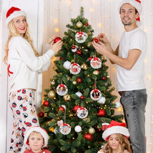 24 Pcs Christmas Photo Ornament Frames for Baby First Christmas Tree Keepsake F1934