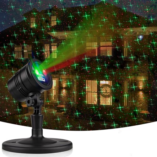 Christmas Laser Lights Red and Green Star Show for Indoor Outdoor Decor O2184