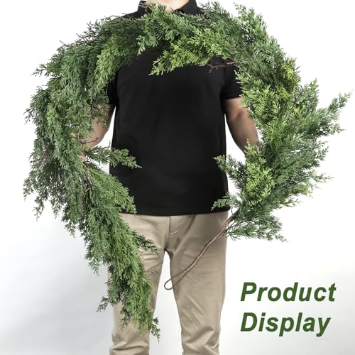 6 ft Christmas Cedar Garland - Realistic Greenery Cypress Artificial Pine Decor K327944