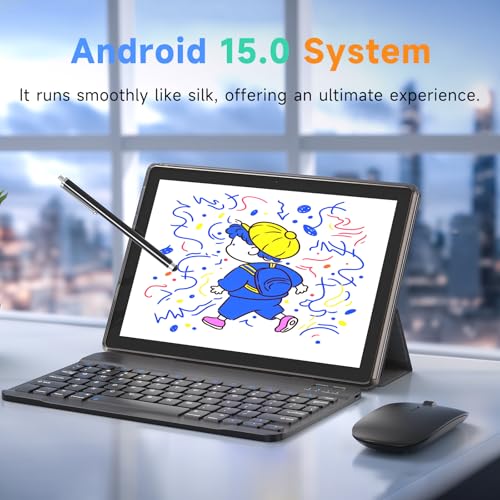 10 Inch Android Tablet with Keyboard Case Mouse Stylus S54567