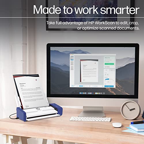Compact Desktop Duplex USB Scanner with Auto-Feed Tray for 2-Sided Digital Scanning D9702