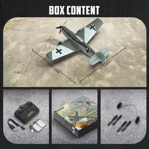 RC Plane 3 Channel Remote Control Airplane Fighter Toy, 2.4GHz 6-axis Gyro, Easy to Fly for Adults Kids Beginners Q215470