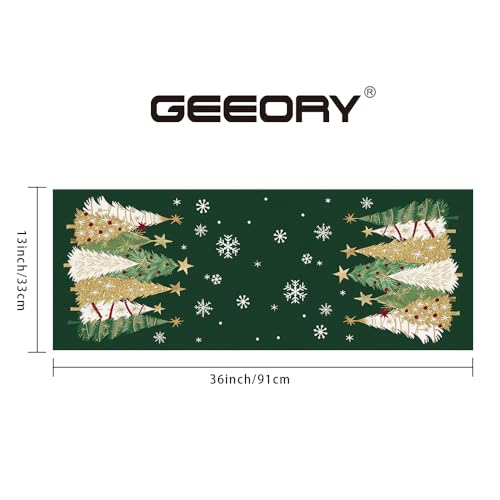 Christmas Table Runner 13x72 Inch, Red Winter Holiday Decor S612