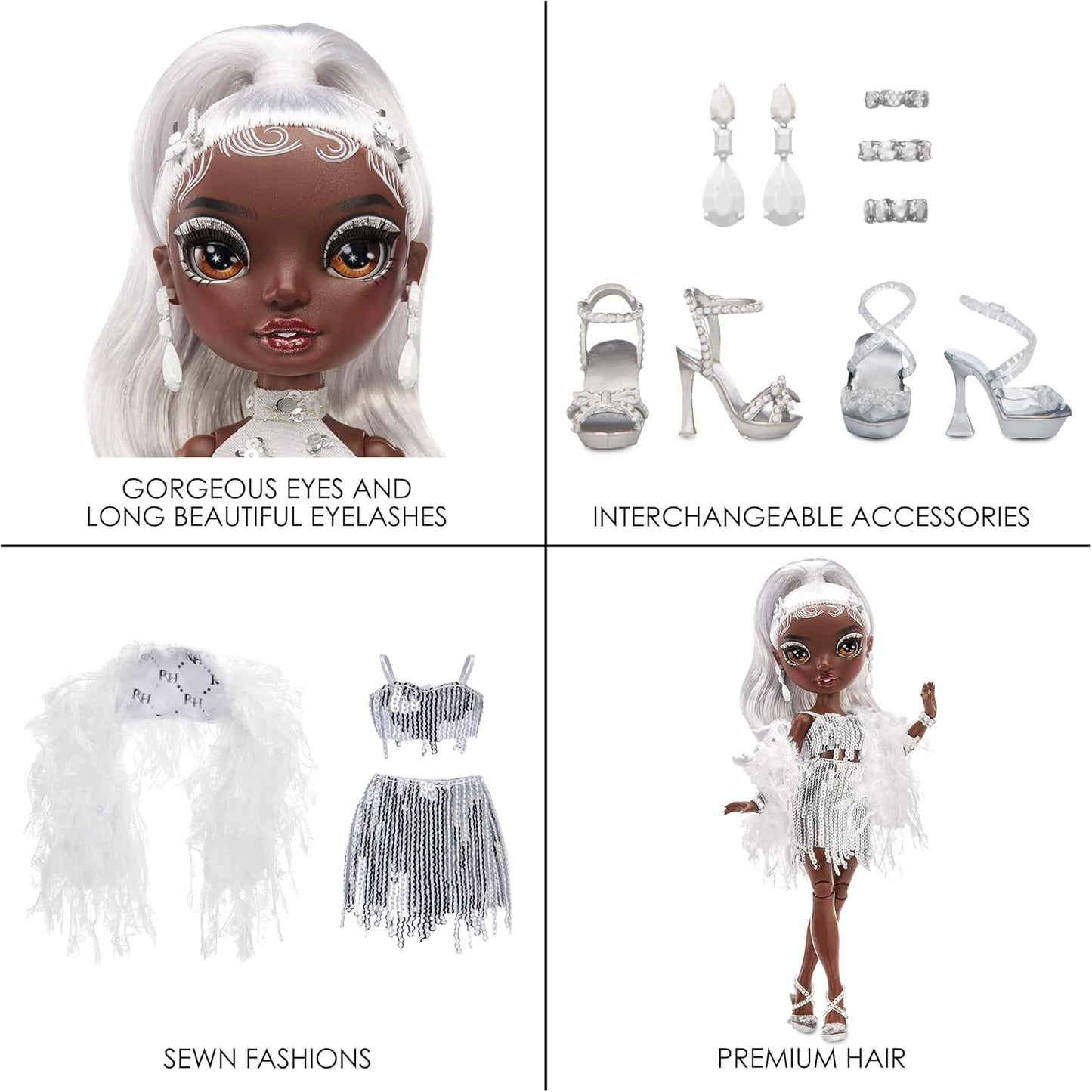 Posable Fashion Doll with 2 Outfits and Vanity Playset O567685