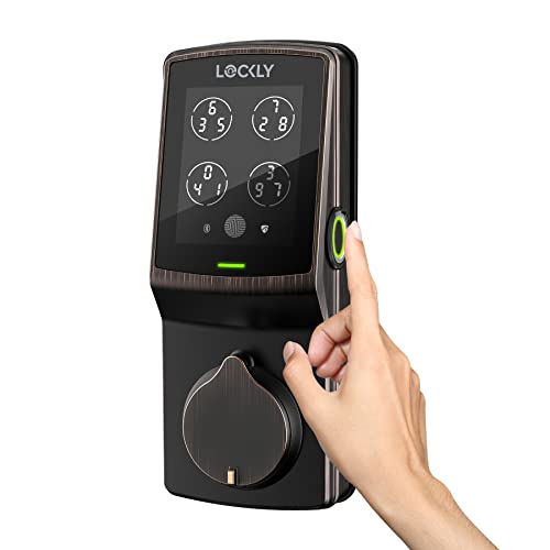 Lockly Smart Lock Model 7S, Bluetooth Smart Door Lock, Keyless Entry Door Lock, Touchscreen Keypad, App Control, eKeys and Offline Access Code, Auto Lock - Satin Nickel (PGD7SSN)